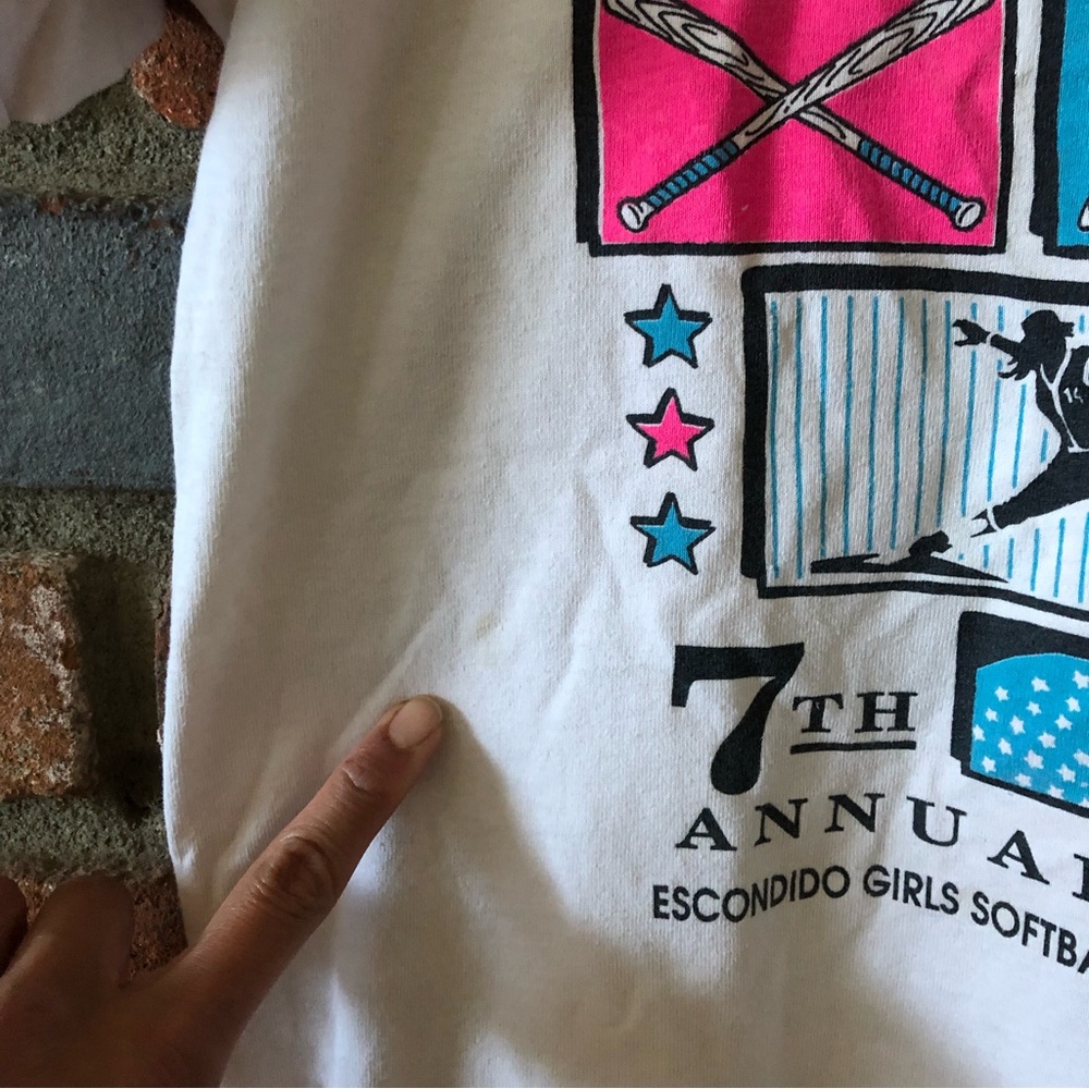 Vintage 1991 4th of July Freedom Tournament Escondido Softball T-shirt - Picture 5 of 5